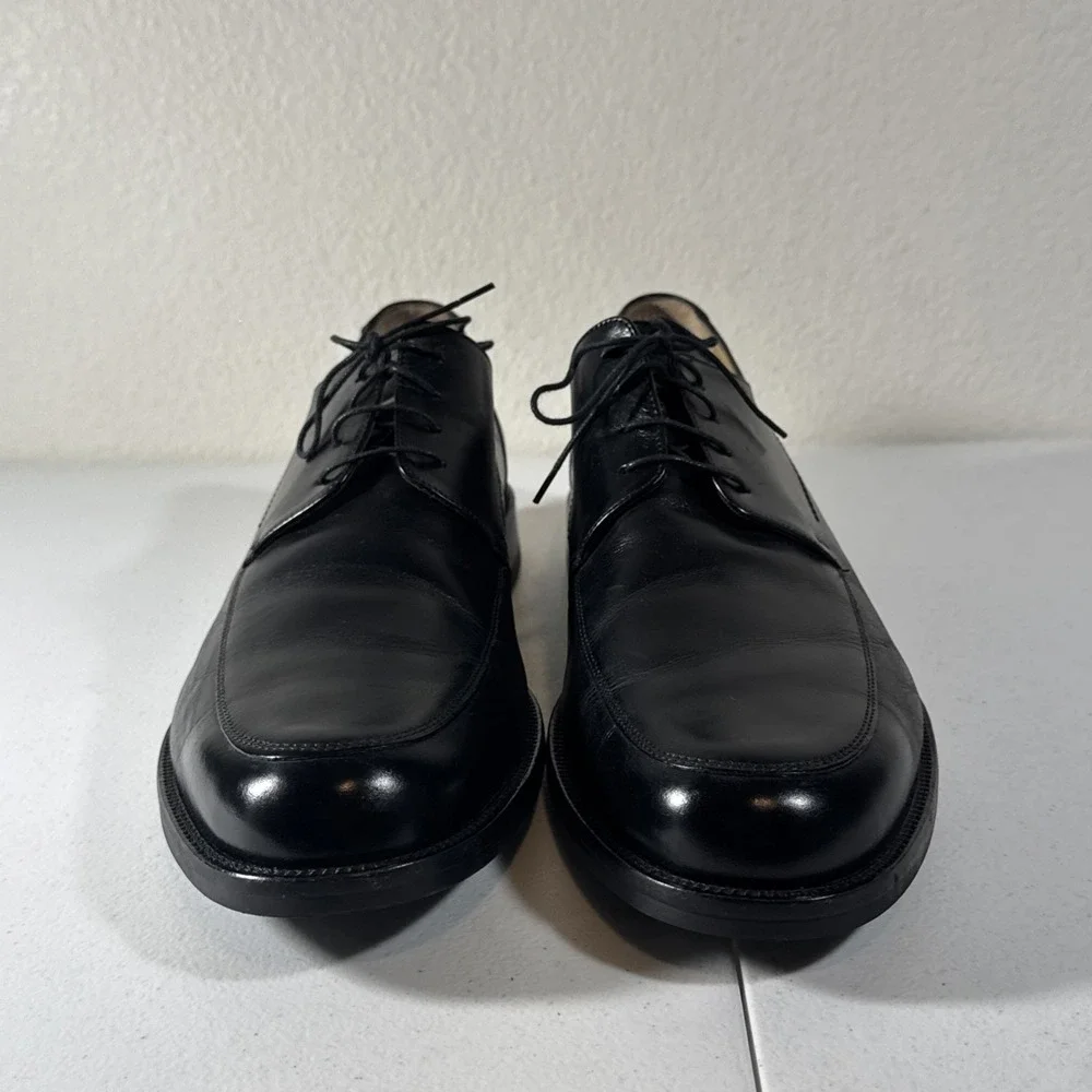 Johnston & Murphy XC4 Black Leather Dress Shoes Mens 13 M Bicycle Toe Italy 🇮🇹